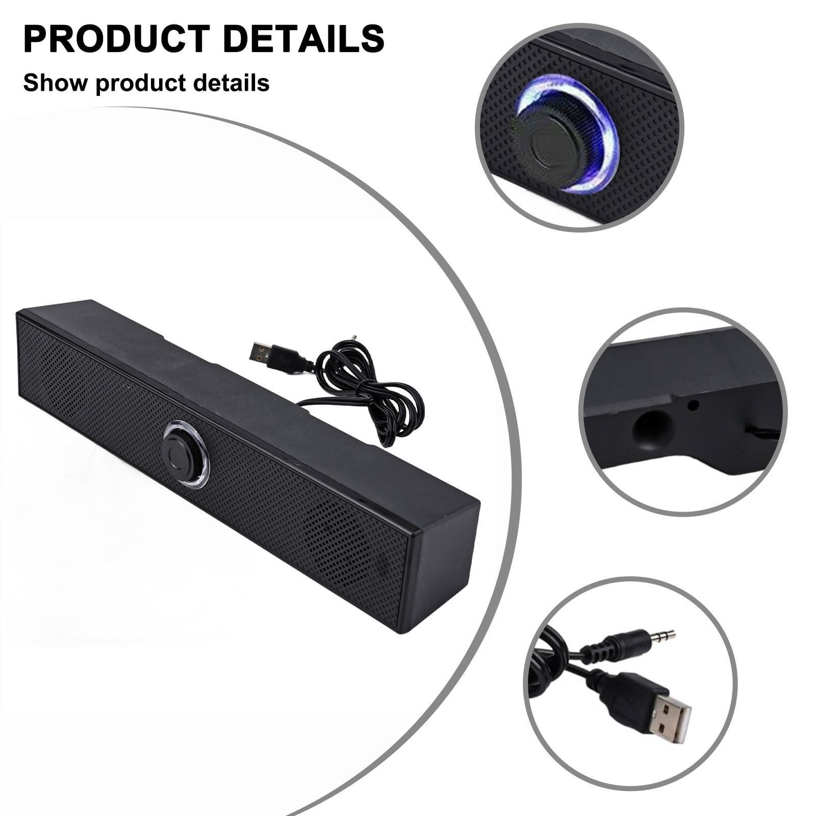 linyes Versatile Wireless Speaker Home Theater Sound Surround Soundbar Speaker Laptop Desktop Long Bluetooth Subwoofer Plug-in dual mode