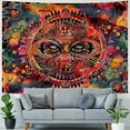 thumbnail image 4 of GOSMITH  Orange Sun and Moon Tapestry Wall Hanging, Indie Hippie Mandala Cool Wall Tapestries, Aesthetic Tapestry for Bedroom Living Room Dorm  Painting, 4 of 6