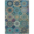 thumbnail image 2 of Addison Rugs Chantille Indoor/Outdoor Transitional Americana Teal Machine Washable Rectangle Rug, 5' x 7'6", 2 of 8