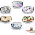 thumbnail image 1 of 6 Pcs Distributeur en Acier Inoxydable, Boîte de Rangement pour Bijoux Peinture Aquarelle pour Sac à Main Poche (Version 2), 1 of 7