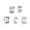 5Pcs/set-Silver, variant on 12Pcs Ear Clip Cartilage Helix Ear Cuff No Piercing Earrings Fake Earring Unisex-silver