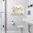 thumbnail image 4 of Farmhouse Flower Bathroom Decor Wall Art Hummingbird Floral Pictures Wall Decor Bottles Canvas Painting Prints Artwork Home Decorations Framed for Bedroom 12inx16in, 4 of 6