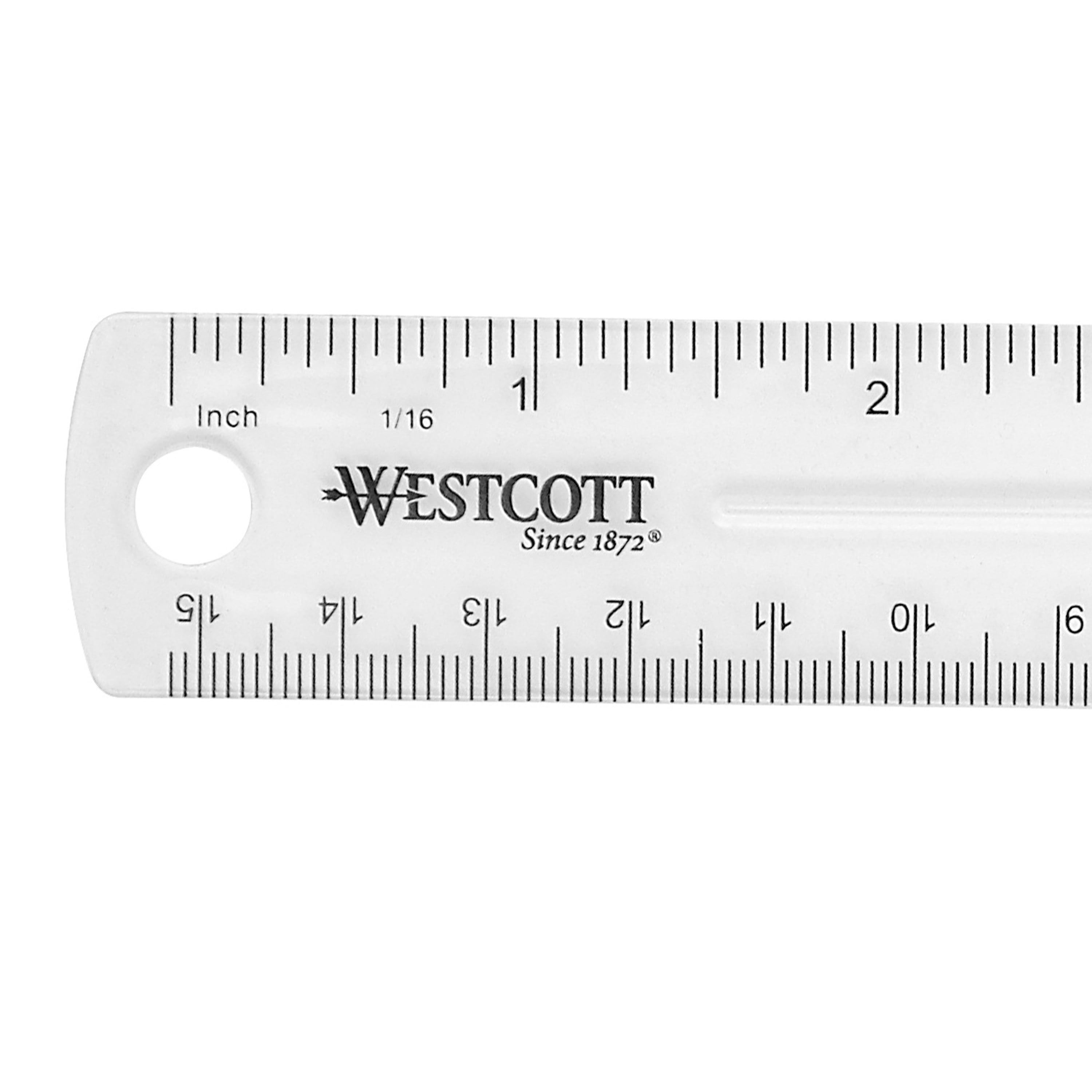 Westcott - Westcott 6 Plastic Ruler, Assorted Colors (2 pack) (00414)