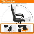 thumbnail image 4 of BestMassage Adjustable & Ergonomic Swivel Gaming Chair, White, 4 of 7