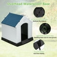 YRLLENSDAN 41/35/ 27 inch Plastic Dog House Outdoor, Waterproof Dog Houses for Small Dogs House