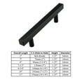 thumbnail image 6 of Modket M1610 Modern Euro Bar Cabinet Handle 304 Stainless Steel — 10" Overall Length, 7-1/2" (192mm) Hole Centers, Matte Black— 25-Packs, 6 of 6