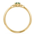 thumbnail image 4 of Birthstone Oval Ring with Shoulder Accents - Emerald (May), 4 of 5
