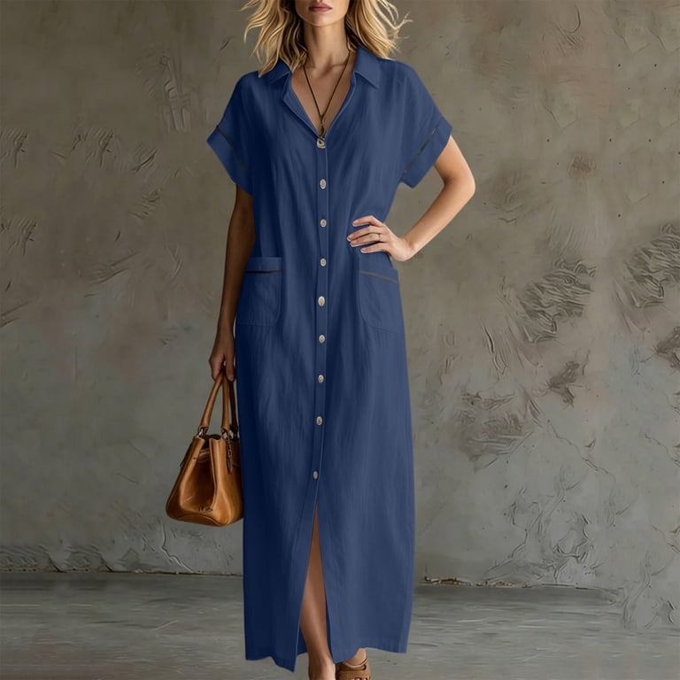 navy maxi shirt dress Old Navy x Christopher John Rogers Maxi Shirt Dress