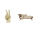 thumbnail image 1 of Escultura de estatua,Estatuas y figuras con gestos de los dedos de la mano,Esculturas de mano creativas y modernas con estantes,Sofá en miniatura para muñecas,Muebles de casa de muñecas a, 1 of 8