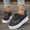 Black, variant on YOUYEDIAN Platform Shoes for Women Fashion Deco Comfy Casual Round Toe Flats Versatile Lace-up Walking Shoes