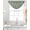 Green, variant on Light Blue Botanical Sheer Waterfall Valance Curtains for Window, Pastoral Elegant Spring Floral Rod Pocket Sheer Topper Swag Curtains for Living Room, Kitchen 38.5"W x 47.2"L, 1 Panel