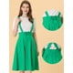 thumbnail image 2 of Vestido General de Cintura Elástica Allegra K para Mujer Verde M, 2 of 5