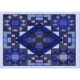 thumbnail image 1 of Ahgly Company Indoor Rectangle Patterned Denim Dark Blue Area Rugs, 2' x 4', 1 of 6