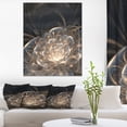 thumbnail image 1 of Fractal Flower with Golden Rays - Floral Metal Wall Art, 1 of 3