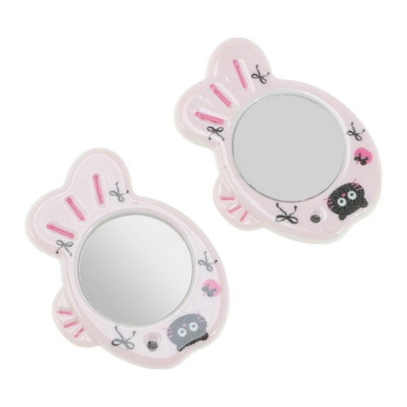 Unique Bargains 2 Pcs Hair Clip Grace Fish Mirror Duckbill Clip Pink