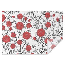 Pioneer Flower Floral Print Pattern Rectangle Tablecloth 60"x84",Waterproof Polyester Rectangle Table Cloth, Wipeable Spillproof Polyester Tablecloth for Dining, Camping, Indoor and Outdoor