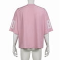 thumbnail image 5 of Women'S Oversized Jersey Summer Tops Graphic Tees Y2k Streetwear Short Sleeve Shirts Pink M, 5 of 9