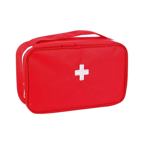 Camping Hiking Multi-Layer Medical Survival Rescue Household Treatment Outdoor Travel Box Medicine Package Home Storage Storage Bag RED