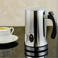 thumbnail image 3 of Ovente Electric Double Wall Insulated Non Stick Milk Frother and Steamer Hot & Cold 5 Ounce 10 Ounce Heated Capacity Warmer Whisker for Latte Cappuccino Espresso Coffee Hot Chocolate Chrome FR4810CH, 3 of 8