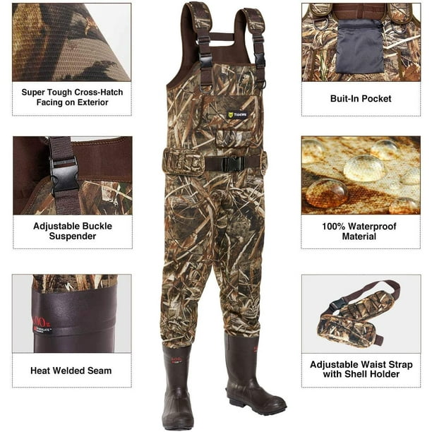 YOYO Chest Waders with Boot Hanger, Hunting Waders for Men YOYO