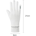 thumbnail image 3 of HUGFEG Summer Driving Gloves Men Anti-UV Protection Sunscreen Touchscreen Cooling Mesh Breathable Gloves Cycling Riding Full Palm Sport Non-Slip Grip Motorcycle Golf Mittens (White with 2 U2536-20579, 3 of 7