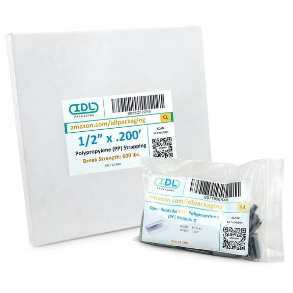 IDL Packaging Refill for Portable 1/2" Polypropylene (PP) Strapping Kits, 600 lbs. Break Strength