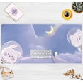 thumbnail image 5 of Mrazqev Anime Kawaii Desk Mat Cute Rabbit Mouse Pad Moon Desk Mats 31.5x15.75 in, Girl Gamer Gaming Keyboard Mat, Office Room School Decor Deskmat Pad Mousepad Desktop Mat Laptop Mouse Mat, 5 of 6
