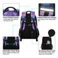 thumbnail image 4 of FORMRS Kids School Backpack Elementary Student Unisex Travel Bookbag with Reflective Stripes, Neon Jellyfish, 4 of 7