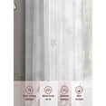thumbnail image 6 of Christmas Sheer Curtains 72 inches Long 2 Panels Set Winter Snow Scene Snowflakes Snowman Mistletoe Tiers Sheers Rod Pocket Small Window Short Curtains for Kitchen Cafe, Each 52" W x 72" L, 6 of 7