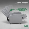 thumbnail image 4 of Sillón reclinable KingsHouse Sofa Individual Tela Moderno Sala gris, 4 of 8