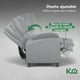 thumbnail image 4 of Sillón reclinable KingsHouse Sofa Individual Tela Moderno Sala gris, 4 of 8