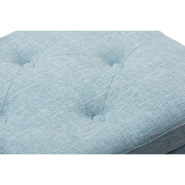 Baxton Studio Hannah Modern and Contemporary Light Blue Fabric Upholstered Button-Tufting Storage Ottoman Bench Baxton Studio Hannah Modern and Contemporary Light Blue Fabric Upholstered Button-Tufting Storage Ottoman Bench
