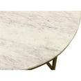 thumbnail image 2 of Orlando Carlton Ivory Marble Top Round Coffee Table on Brass Color Iron Base, 2 of 4