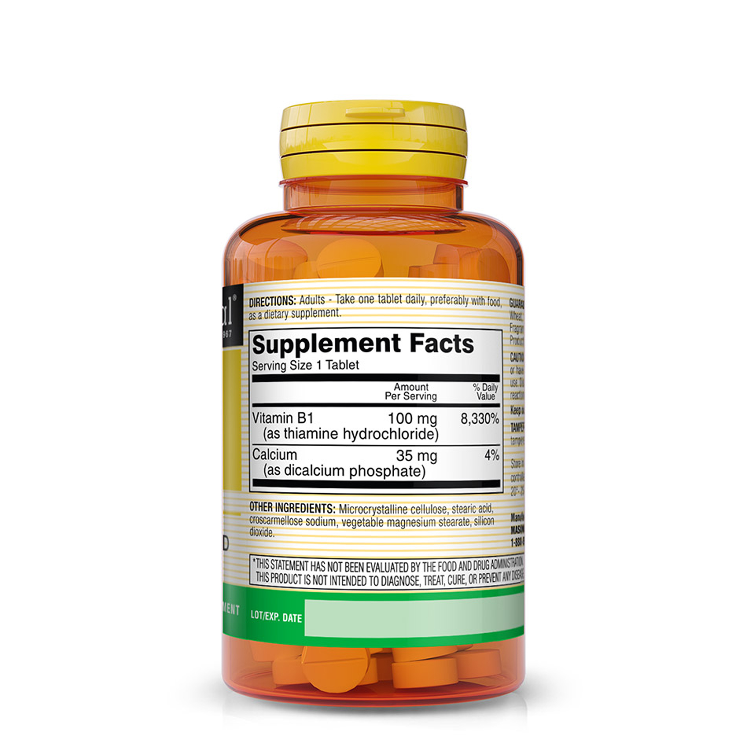 (5 pack) Mason Natural Vitamin B1 (Thiamin) 100 Tablets