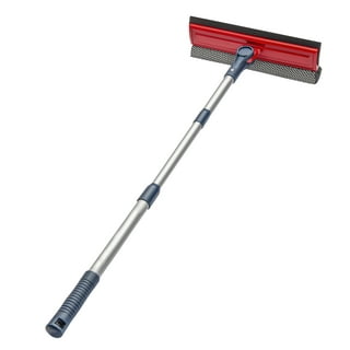 Wideskall 24 - 38 inch Extendable Rubber Window Cleaning Squeegee & Sponge  for Windshield
