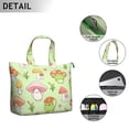 thumbnail image 3 of Forest Frog Travel Tote Bag, Green Frog and Mushroom Print Weekender Duffel, Nature Pattern Lightweight Multipurpose Carry-on, 3 of 5