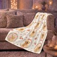 thumbnail image 6 of Adorable Golden Retriever Strawberry Pattern, Cozy Pet Portrait Pattern, Warm Flannel Blanket for Living Room and Bedroom, Dog Lovers Just Because Gift, Pet Lover Home Decor, 6 of 9