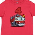 thumbnail image 4 of Inktastic 4th Birthday Fire Truck Boys or Girls Toddler T-Shirt, 4 of 5