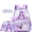 Purple A, variant on Cute Kids Backpack for School Backpacks for Girls with Lunch Box Pencil Case Bookbag for Elementary Student Ages 6-12