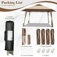 thumbnail image 5 of Costway 13'x13' Patio Pop-Up Gazebo Canopy Tent Portable Instant Sun Shelter Coffee, 5 of 10