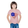 thumbnail image 4 of zbxnLI 3-10 Years Girls 4th July Shirts Heart Graphic T-Shirts for Kids Independent Days Short Sleeve Tops, 4 of 7