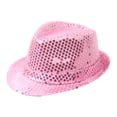 thumbnail image 6 of YiZYiF Girls Metallic Shiny Disco Hippie Jazz Dance Outfits Sequin Tassel Flare Jumpsuit with Hat Set Pink 12, 6 of 7
