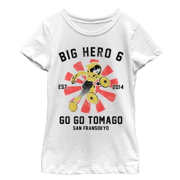 Girl's Big Hero 6 Go Go Tomago Portrait  Graphic Tee White X Large