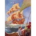 thumbnail image 2 of Christopher Columbus Leaves The Coast Of Spain In His Flag Ship The Santa Maria On His First Voyage To The New World 14, 2 of 2