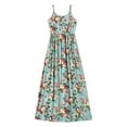 thumbnail image 2 of PatPat Toddler Girl 3-4T Dresses Mommy and Me Floral Elastic Waist Strap Maxi Dress with Pockets,Mint Green, 2 of 13