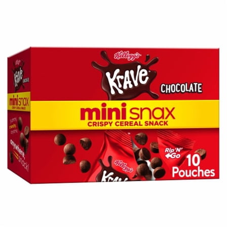 Kellogg's Krave Chocolate Mini Crispy Cereal Snacks