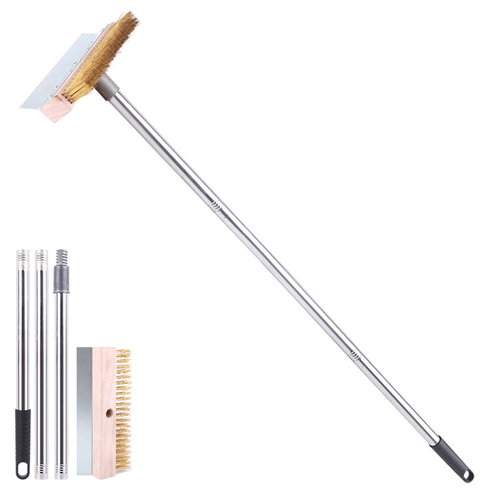 Durability Pizza Stone Cleaning Brush Copper Bristles Pizza Oven Brush Metal Scraper for Efficient Grills Maintenance