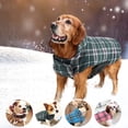 thumbnail image 3 of Abrigo de algodón inglés a cuadros para mascotas, ropa para perros, abrigo de algodón para perros pequeños, medianos y grandes, 3 of 5