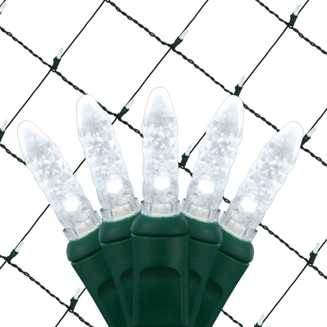 Wintergreen Lighting 4' x 6' Cool White Christmas Net Lights Set, Green