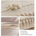 thumbnail image 4 of Fennco Styles Handwoven Diamond Tassel Decorative Throw Pillow 18" W x 18" L - Natural Textured Boho Cushion for Home, Couch, Living Room, Bedroom and Office Décor, 4 of 6